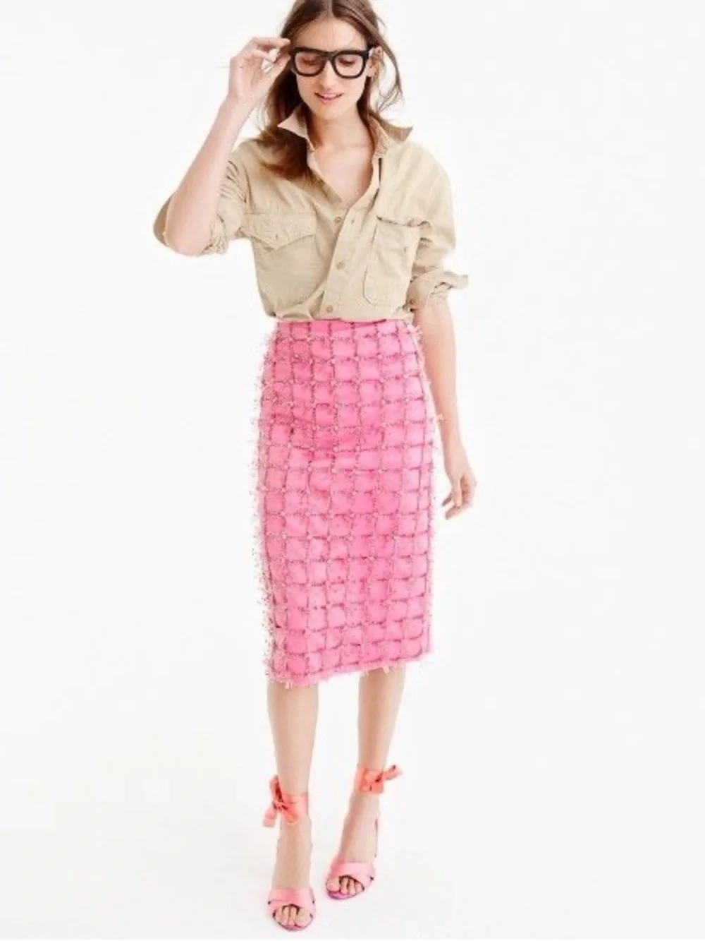J. Crew Collection Embellished Satin Skirt. Size 16. Like New. - Picture 7 of 8